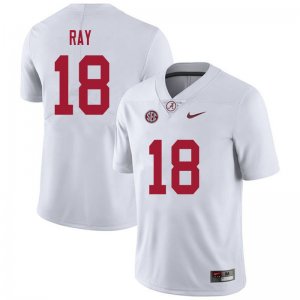 NCAA Men's Alabama Crimson Tide #18 LaBryan Ray Stitched College 2020 Nike Authentic White Football Jersey US17Q52HK
